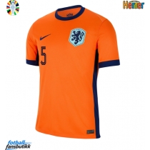 Nederland Nathan Ake #5 Hjemmedrakt EM 2024 Kortermet